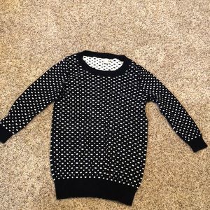 J crew navy and white sweater